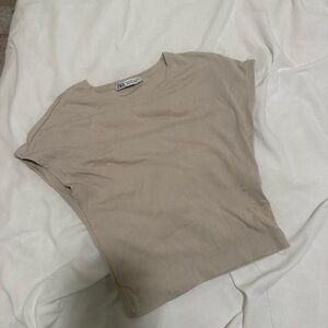 Zara Taupe Short Sleeve Tee